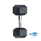 Wecare Fitness Rubber-Coated Chrome Handle 25 Lbs Dumbbells, Set of Two, Black, 2PK WC-2P-25LB-BK - alternate 5